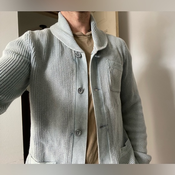 RRL shawl collar cardigan light blue - Picture 6 of 8